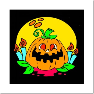 Halloween pictures on t-shirt for kids pumpkin Posters and Art